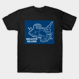 Kelleys Island Map T-Shirt